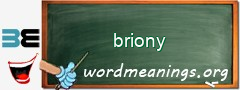 WordMeaning blackboard for briony